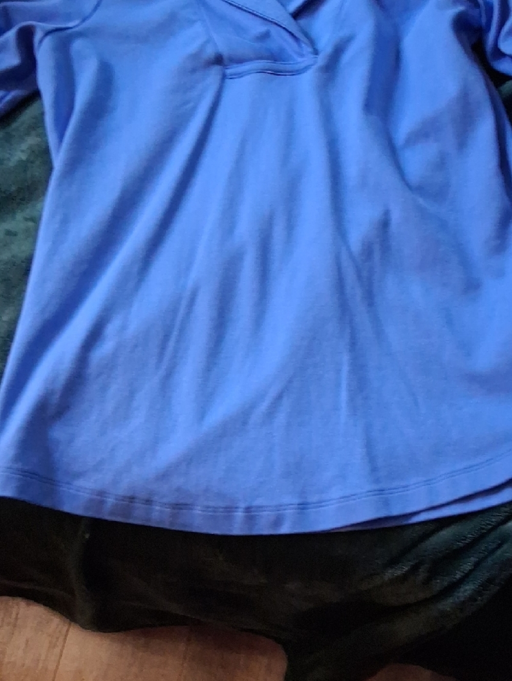 L.L. Bean Shawl-Collar Pullover in Periwinkle Blue - Picture 2 of 8